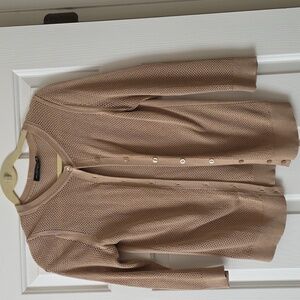 The Limited Beige Mesh Cardigan